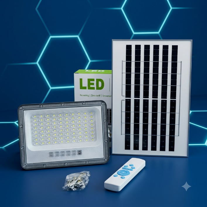 Đèn Năng Lượng Mặt Trời 8000W IP67 Chống Nước 120 LED Siêu Sáng Siêu Bền